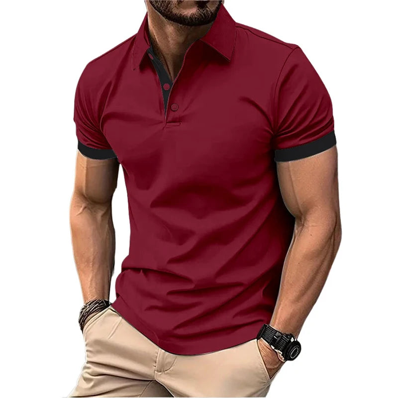 Summer Short Sleeve Polo Shirt for Men. Lots of  Stretch to the T -Shirts. Business Breathable, Lightweight Sweater
