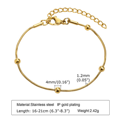 Waterproof Stainless Steel Chain Bracelets For Women.  Gold Plated Fashion and   Stackable Link Bracelet Gifts.  Great Gift for MOTHERS DAY