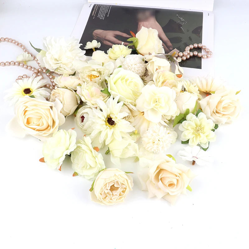 20Pcs Artificial Floating flower Curtain Wedding Couple Photo  Decorations DIY Floral Design Craft Supplies Home Party Decor