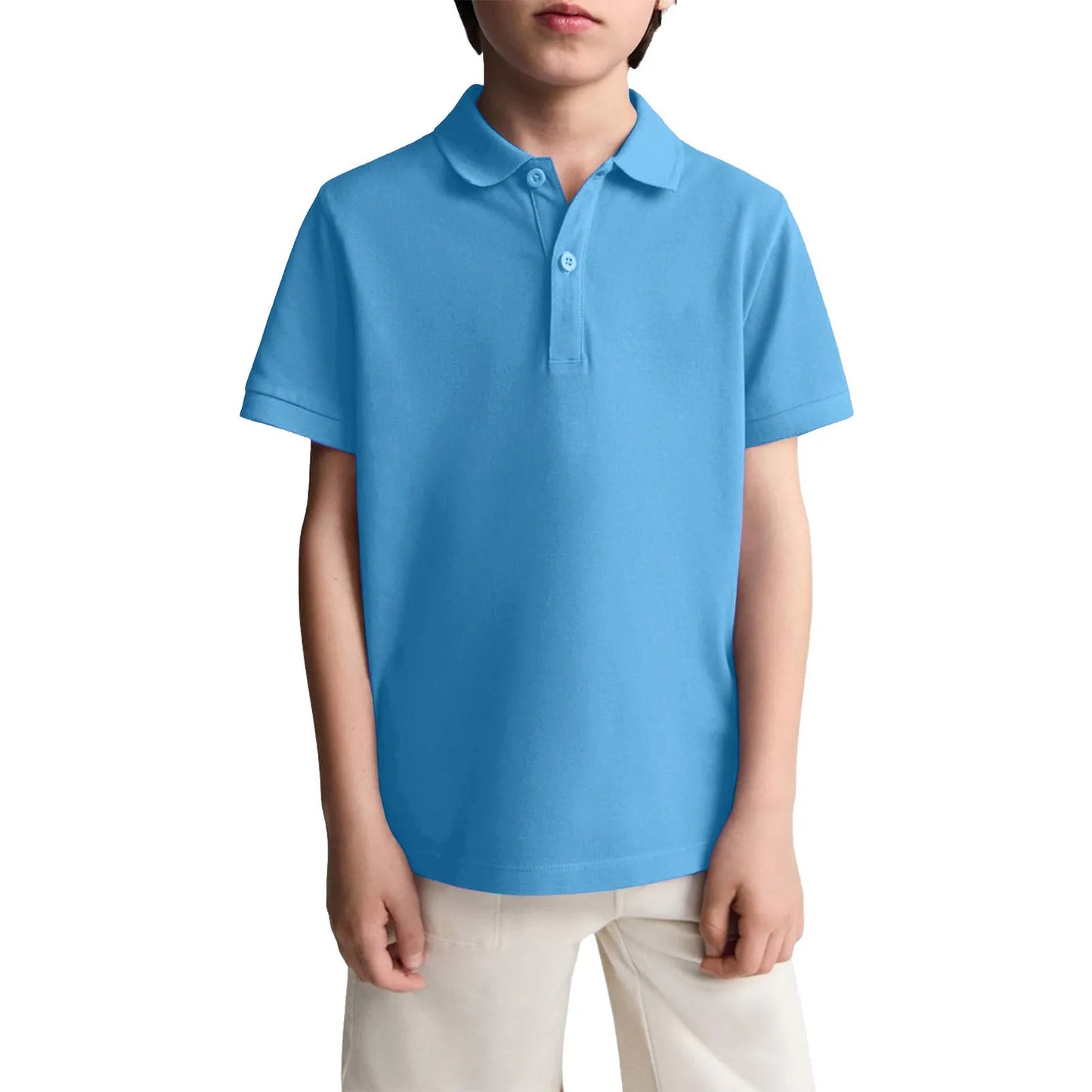 Boys Casual Polo Shirts Short Sleeve Shirt.   School Uniform Shirts For Kids 6-11y.  Great color choices.  All available but...."...time is a'wast'n"