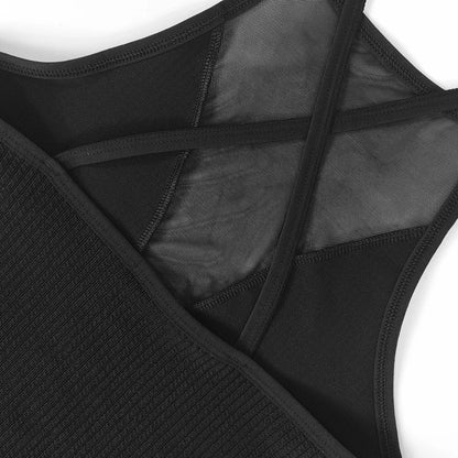 1 pcs Sexy Mesh Camisole Crop Top,  Corset, Ribbed , Backless Underwear,  Womens  Casual Brassiere Tank Top, Bralette Lingerie.  BLACK is the only Color Left..    The MEDIUM has the  Most Stock, then SMALL, and LARGE has the