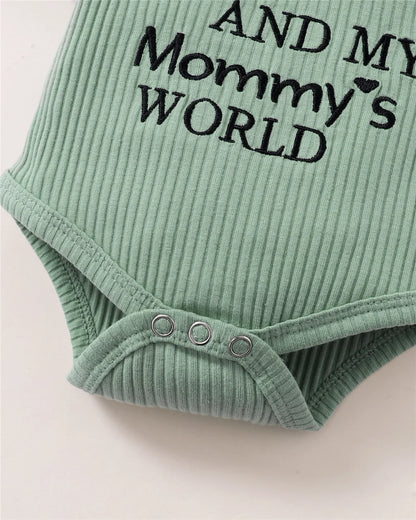Newborn Baby Girl 3PCS Clotheing  Set with  Lettering.   Short Sleeved Romper+Flowers Pant+Bowknot,  Headband for weather.  Summer  Outfit