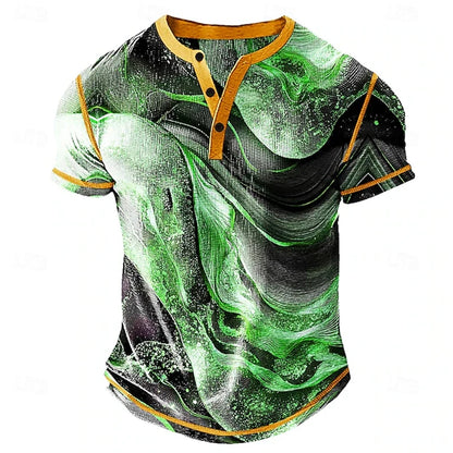 Summer Men's Breathable Polo Shirt Casual Relaxed-Fit,  Short-Sleeve Henley neck T-Shirt.  Classic Athletic-Style Men's Short-Sleeve. This is ASIAN SIZING so that means order 1-2 sizes larger if you normally wear US or EURO s