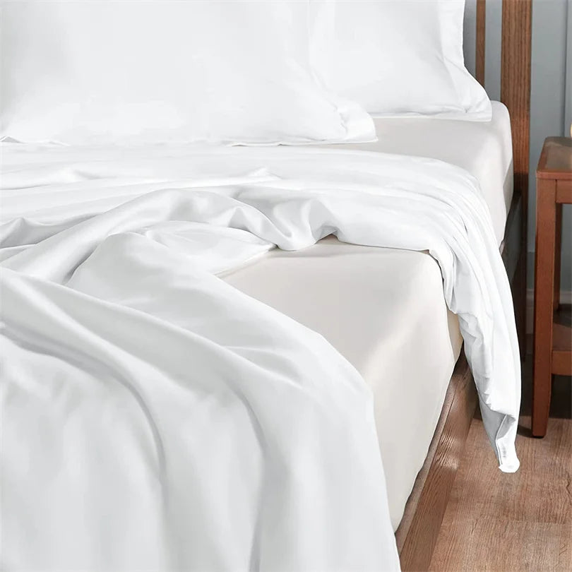 Dreamreal Pure Bamboo Bedding Set for Hotel Home Luxury Organic Bamboo Duvet Cover Fitted Bed Sheet Sets Pillowcase Cooling Soft