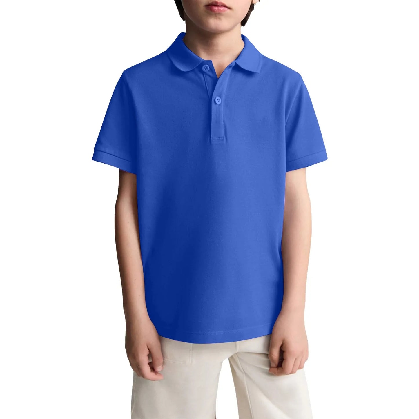 Boys Casual Polo Shirts Short Sleeve Shirt.   School Uniform Shirts For Kids 6-11y.  Great color choices.  All available but...."...time is a'wast'n"