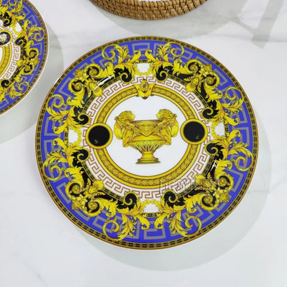 Vintage Ceramic Dinner Plate 8 Inch /10 Inch Creative Bone China.   Western Steak, Dessert,  Salad Plate, Gift Box Set for this pattern.