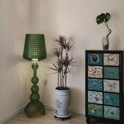 Italian hollow floor lamp acrylic retro atmosphere, wine glass lamp suitable for bedroom sofa