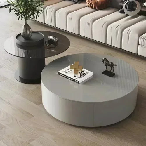 Coffee Table for Living Room Table, Nesting Neatly Round Coffee Tables,  Center Tables Living Room,  Balcony  Room Furniture