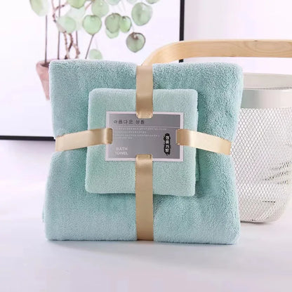 2PC Bath Towels Set,  Super Soft Highly Absorbent, Quick-drying  Velvet Bath Towels for Adults Hotel & Spa Use