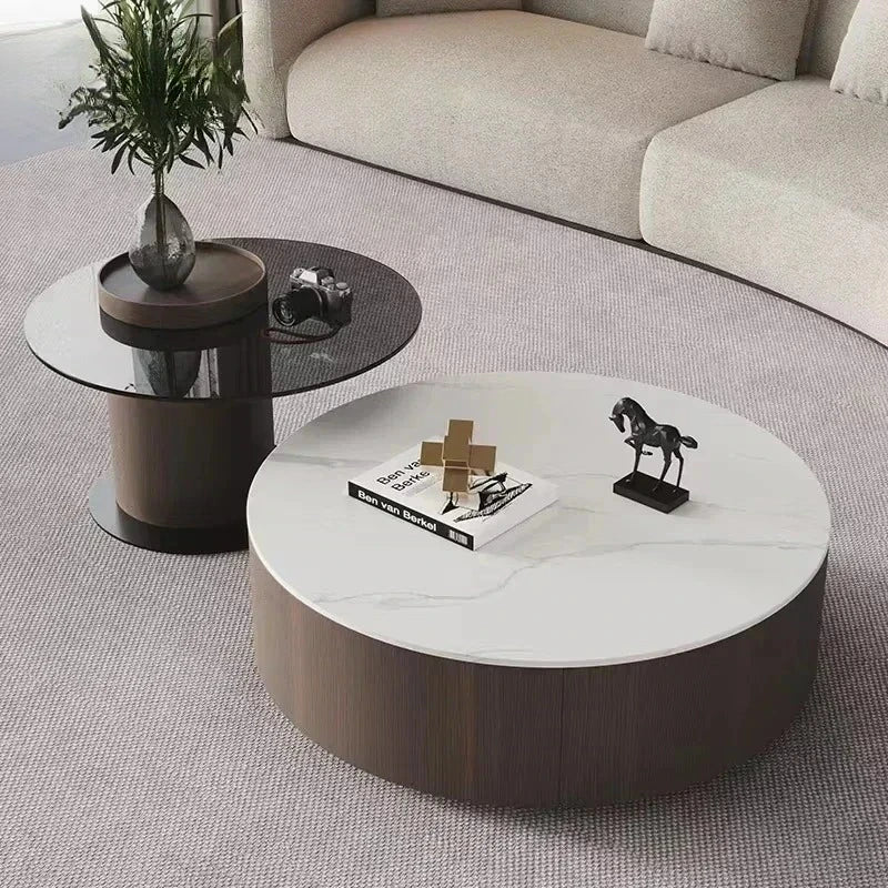 Coffee Table for Living Room Table, Nesting Neatly Round Coffee Tables,  Center Tables Living Room,  Balcony  Room Furniture