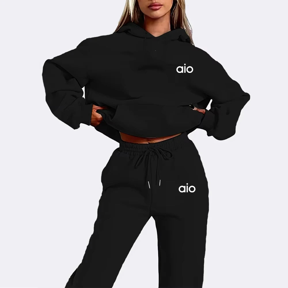 Autumn  Casual Two-Piece Set - Retro and Simple Printed Set with Eco-friendly Material for Comfortable Feel, Men /Women for Sizing