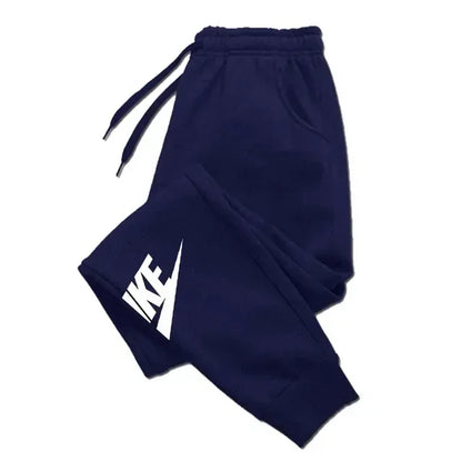 Men's printed pants for autumn and winter. Men's and women's running pants, sportswear and casual pants, fitness and gym sportswear