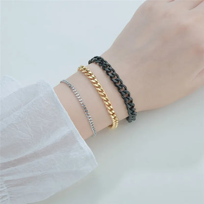 Stainless Steel Curb Cuban Chain Bracelet for Men /Women, Couple, Unisex,  Wrist Jewelry Gift.  Happy Fathers Day.