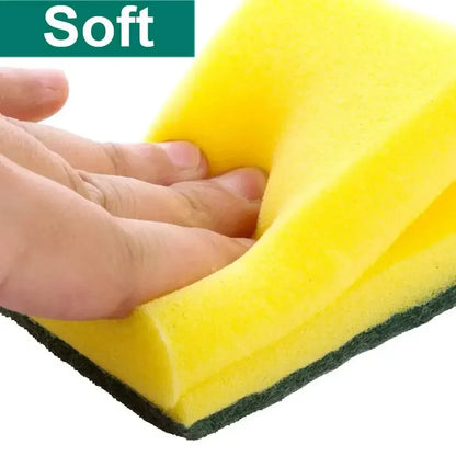 50/2Pcs Kitchen Dishwashing Soft Sponge Absorbent Clean Rub Pot Rust Scouring Pad Removing Kits Household Cleaning Brush Sponge