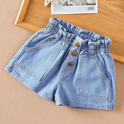 Baby Summer Cool, Cute Denim Clothing.   Shorts, Pants,  Jeans,  Clothes  for Children.   Girls Casual Short Trousers, Infant Bottoms