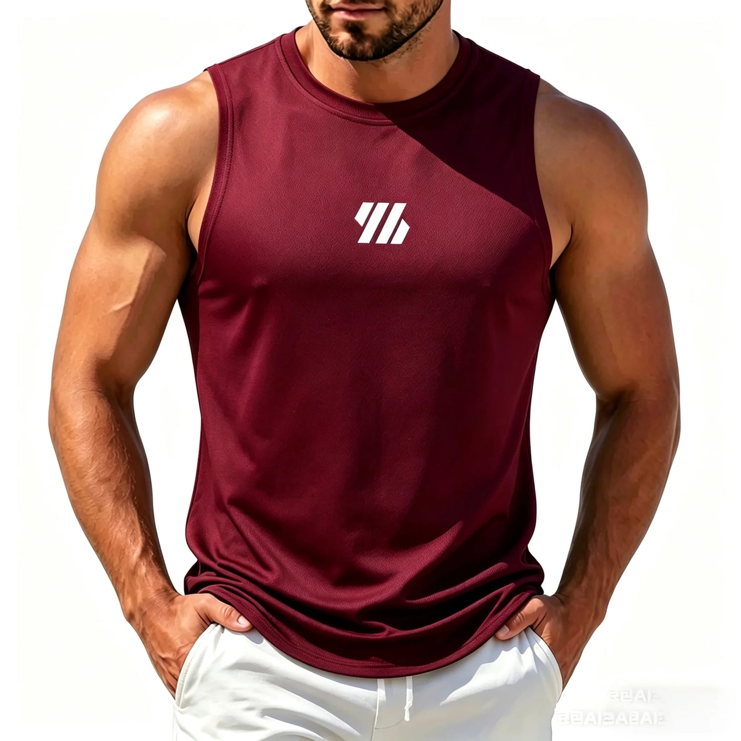 Men's Casual Fitness Tank Top. .  Sportswear Sleeveless Shirt. Mesh Breathable Tops.  Sports Vest Undershirt Mens sizing has to go UP 2 (TWO) SIZES for USA and EURO  SIZING.  NO RED Available!!!!