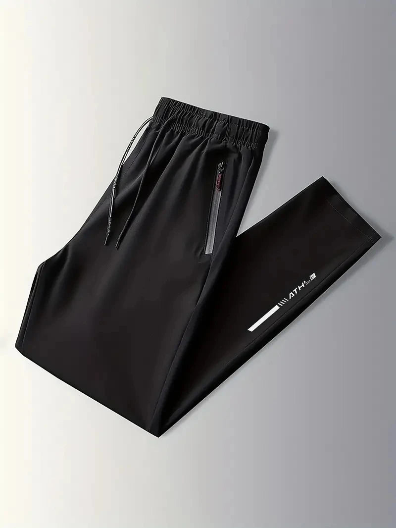 Soft Men's Casual Straight Pants,  Stretch Elastic Waist,  Jogger,  Classic Blue /Black/ Gray Trousers with Plus Sizes