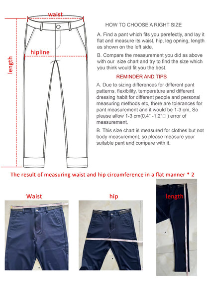 29-42 Men's Summer Pants, Thin Straight Stretch Casual Pants with No Trace No Ironing,  Fabric Silky and Cool Feeling
