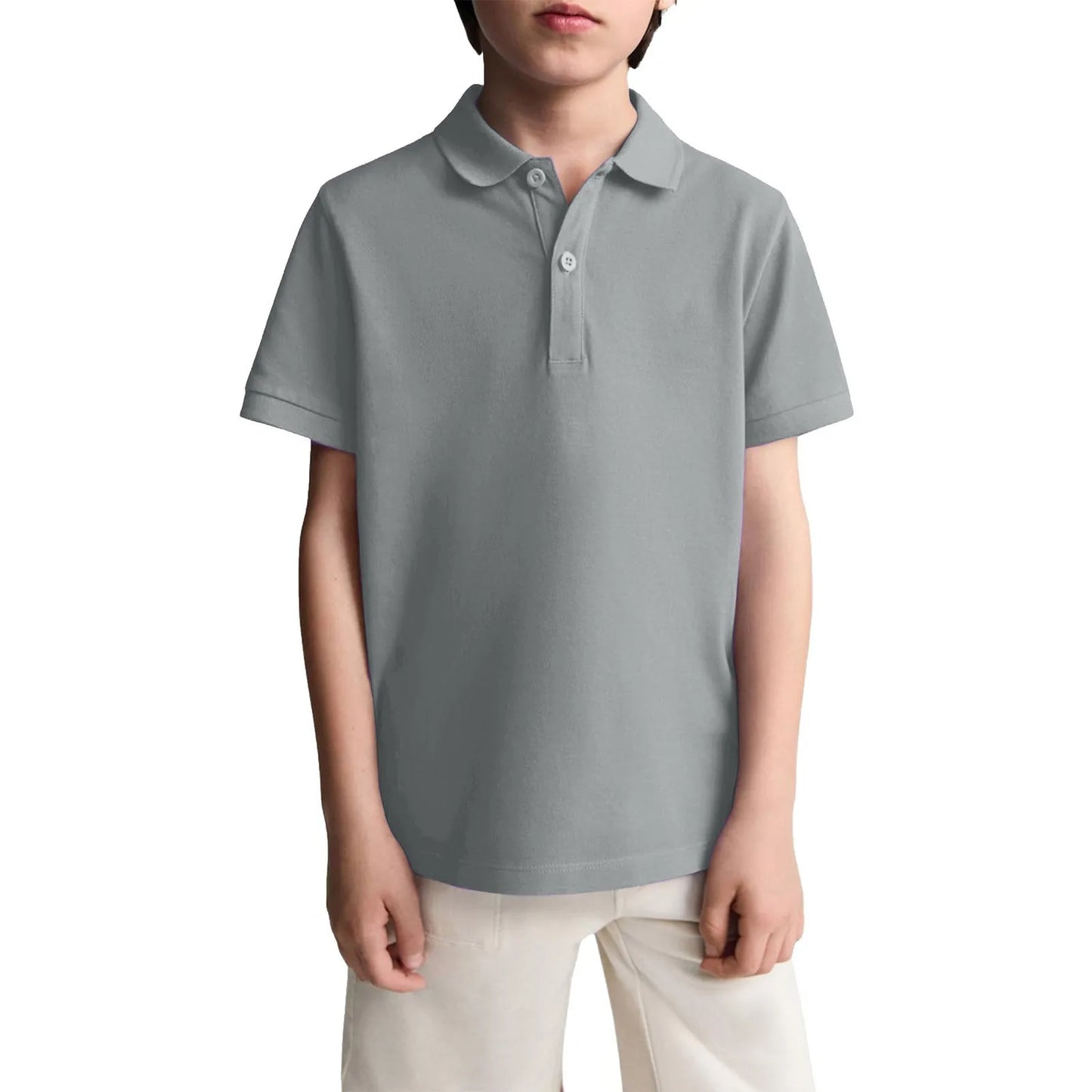 Boys Casual Polo Shirts Short Sleeve Shirt.   School Uniform Shirts For Kids 6-11y.  Great color choices.  All available but...."...time is a'wast'n"