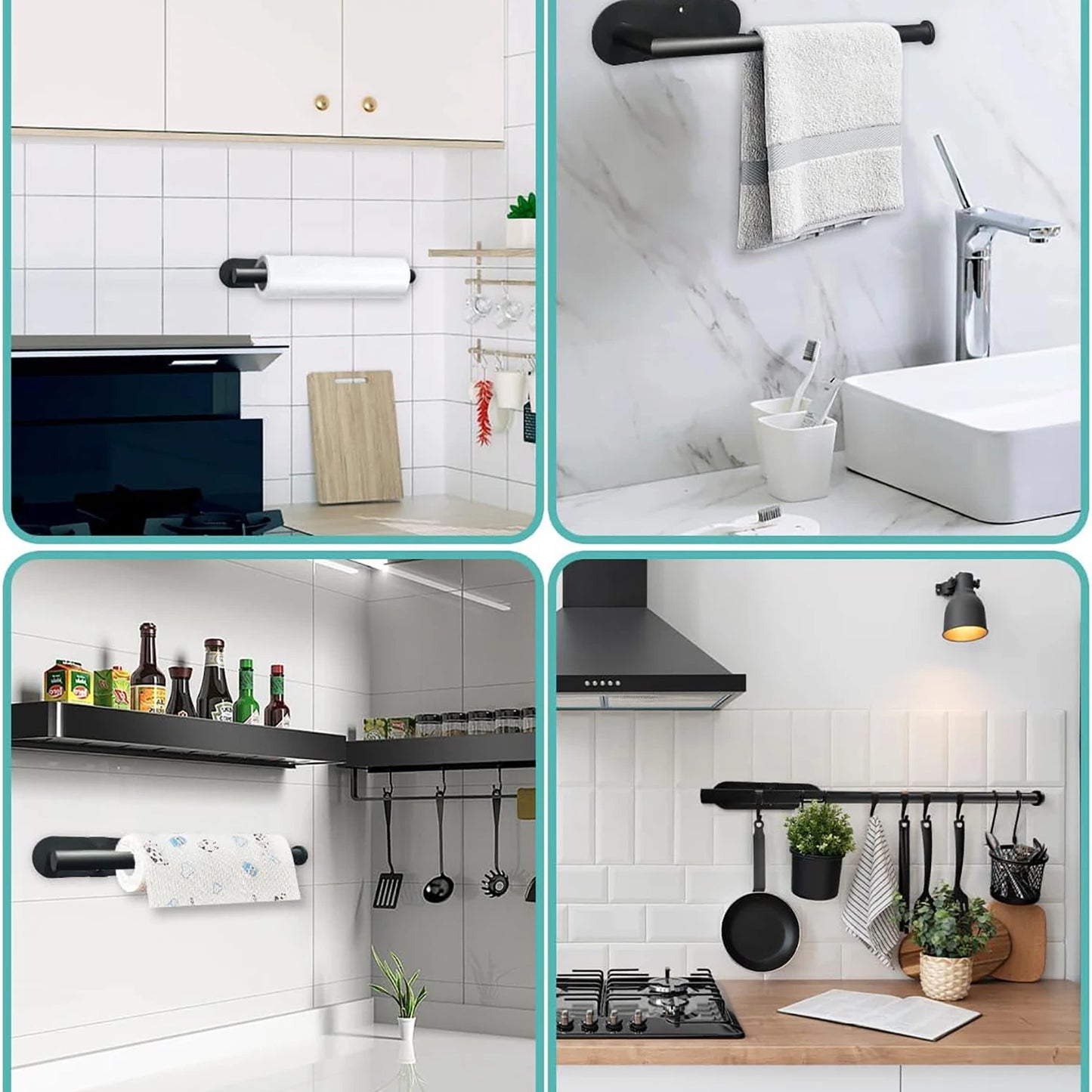 Kitchen Paper Towel Holder,  Adhesive Tissue Hanger,  Toilet Roll Paper Dispenser,  Cabinet Storage Napkin Rack, Bathroom Accessories