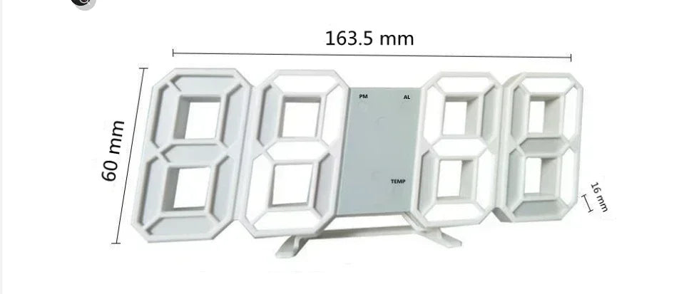 FUN Digital Wall Clock for Kitchen or Office.   Desk,  Electronic Alarm,   Modern Home Decoration for Bedroom Decor Interior Led Table Clocks Living Room