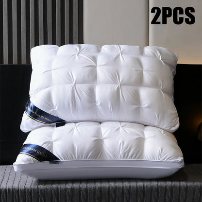 2-Piece Sleep Pillow Set, Soft Supportive Bed Pillows, Suitable for Back, Stomach, or Side Sleeping  and Luxury Hotel Pillows