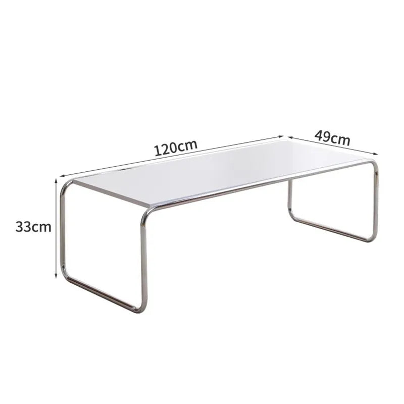 Stainless Steel Simplicity Coffee Table,  Modern Design  with Metal.  Unique Coffee Table Advanced Sense of Nordic Style