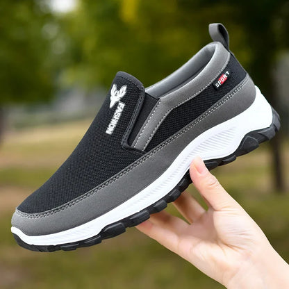 Men Running  and  Hiking Sneakers,  Breathable,  Orthopedic,  Slip-On,  Comfortable for Outdoor Activity, Running true tp size but check sizing charts to be certain!