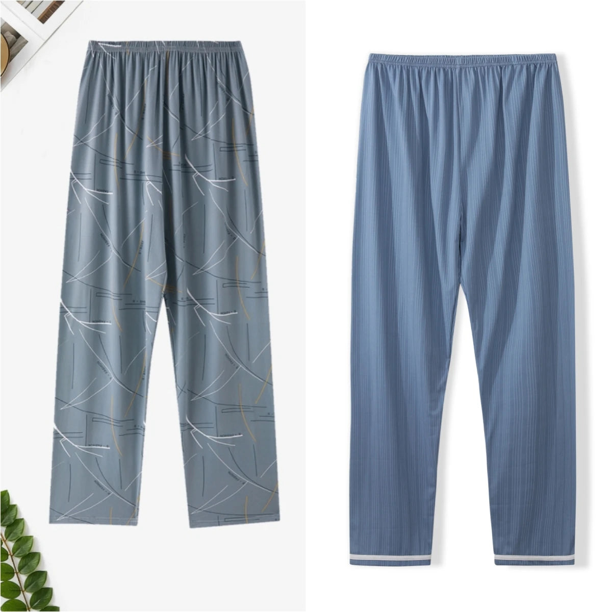 Men's Pajama Pants, Summer Trousers, Home Trousers, Thin Spring and Autumn,  Loose Plus Sizes.   Can Be Worn Outside.