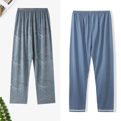 Men's Pajama Pants, Summer Trousers, Home Trousers, Thin Spring and Autumn,  Loose Plus Sizes.   Can Be Worn Outside.