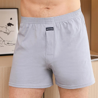 100% Cotton Men Pajama Shorts  for Summer. Solid Elastic Waist, Short Pants,  Casual and Breathable.