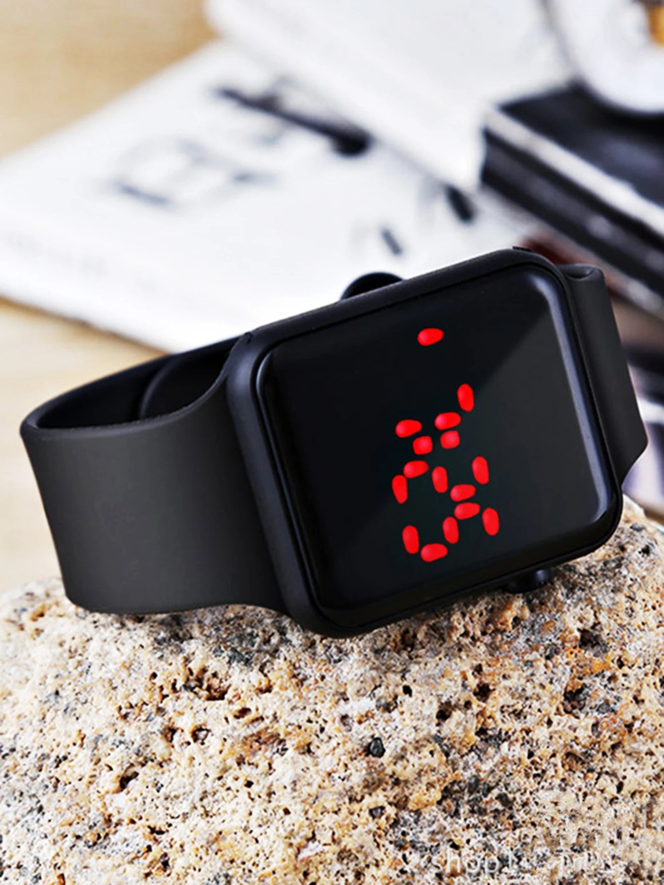 Men's LED Square Watch And 3 pieces of Jewelry Set  for Gift or just because.   Not a  " Smartwatch" (BOX  Not Included) SEVERAL CHOICES