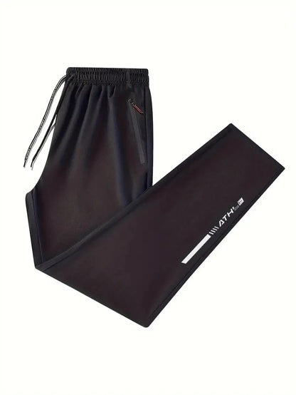 Soft Men's Casual Straight Pants,  Stretch Elastic Waist,  Jogger,  Classic Blue /Black/ Gray Trousers with Plus Sizes