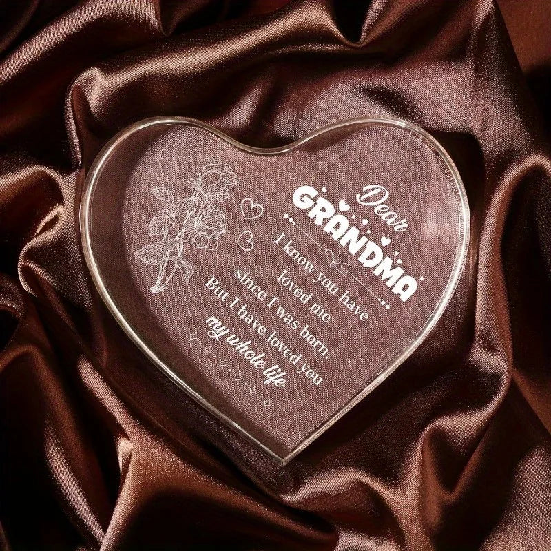 Grandma Heart Sign - Perfect Birthday & Christmas Gift from Grandchildren and a Perfect gift for MOTHERS DAY