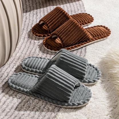 Men's open -Toed Slippers for Autumn and Winter.   Also Indoor Anti -slip,  Breathable Bedroom  Slippers. Small sizes possible for Women!