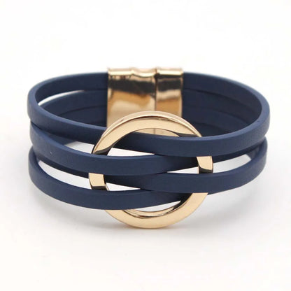 Leather Bracelets For Women, Fashion Bracelets & Bangles , Elegant Multilayer Wide Wrap Bracelet. Jewelry Gift.  All Colors Available except Lt. GRAY and AQUA