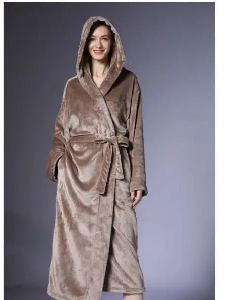Autumn Winter Men Bathrobe 12XL 8XL 10XL 4XL Bust 150cm Warm Plus Size Sleepwear Pajama