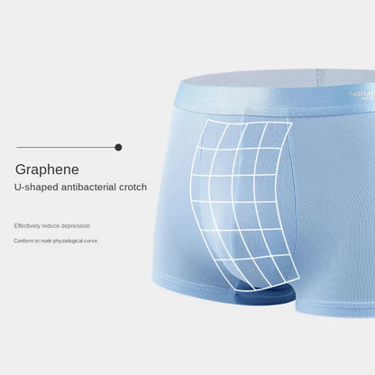 4pcs Boxer Shorts.   Men's Ice Silk Underwear, Breathable, Sexy, Thin, U Convex  Boxers,  L-6XL