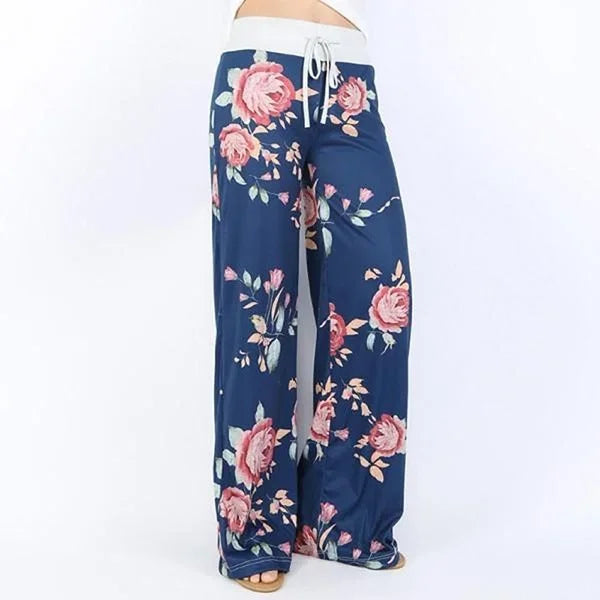 S-8XL,  Womens Casual Loose Stretch Printed,  Long Wide Leg Yoga Pants  with Drawstring Pajama Pants