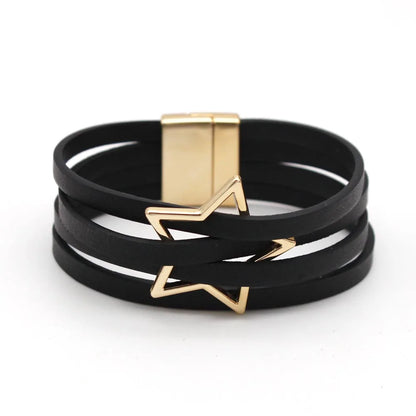 Leather Bracelets For Women, Fashion Bracelets & Bangles , Elegant Multilayer Wide Wrap Bracelet. Jewelry Gift.  All Colors Available except Lt. GRAY and AQUA