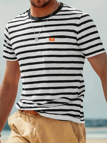 Summer fashion for  men.   Colorful,  geometric print pattern, leisure,  loose, street fitness,  high quality leisure men's T-shirt.  Nice FATHERS DAY choice!!!