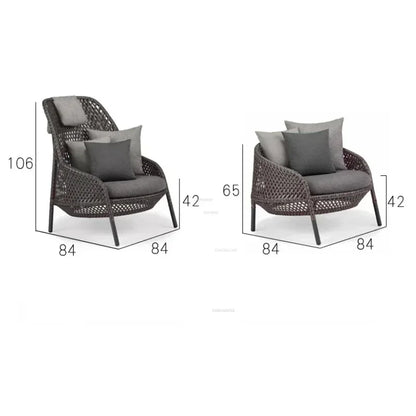 Luxury Rattan Outdoor Garden Sofa/Chair for Courtyard.  Backrest Armchair Sofa Leisure  Rattan Single Sofa /Chair.