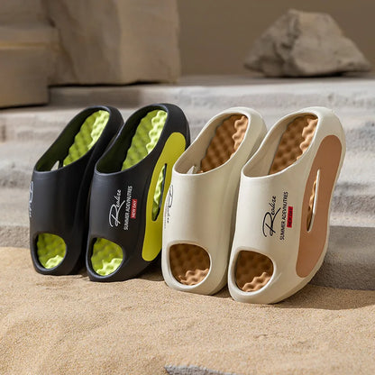Mens  Leisure Slippers /Womens Summer House Shoes,  Soft EVA Anti-slip, Indoor, Beach Slides,Female/ Male Outdoor Street Sandals