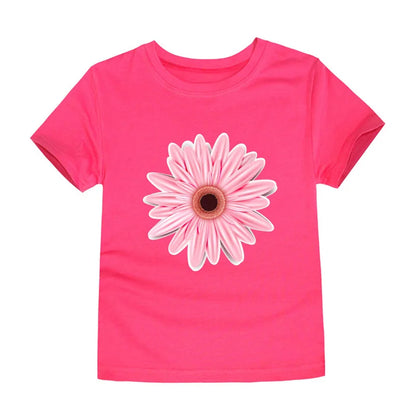 T-shirts with Flower Print for Teenage Girls.