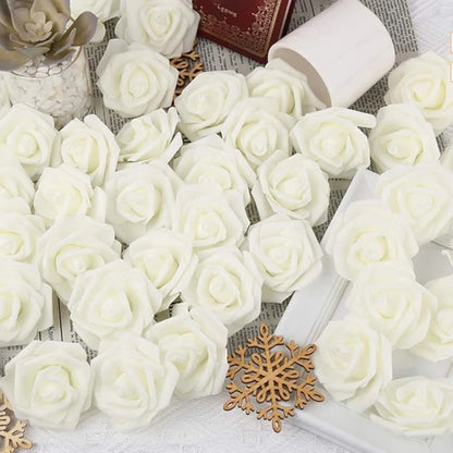 10/20/50Pcs Artificial Foam Rose Flowers,  Fake Flower for Home,  Room,  Decor for  Wedding Party, Halloween, Thanksgiving,  Christmas, Valinrtines Day