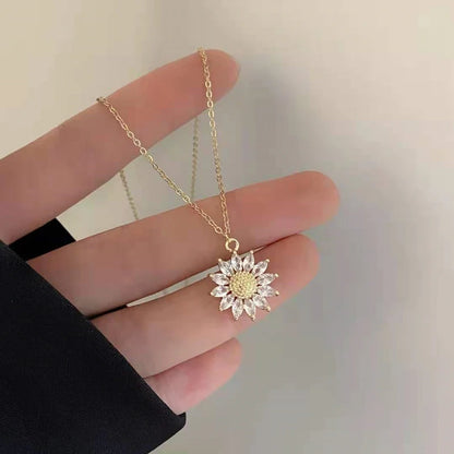 New In Light Luxury Zircon Crystal Stainless Steel Necklaces For Women. Sweet Female Clavicle Chain Jewelry.  Nice for everyday wear. Maybe nice for MOTHER/DAUGHTER Gift