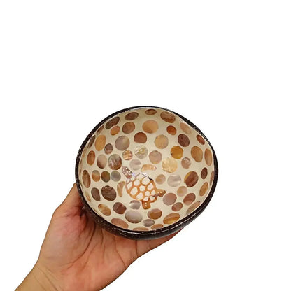 Handmade Alien Coconut Shell Bowl, Inlaid Shells, Wood Bowl,  Storage, Salad Bowl,  Key Storage,  Tray, Home Decoration, Hand Wash!!!