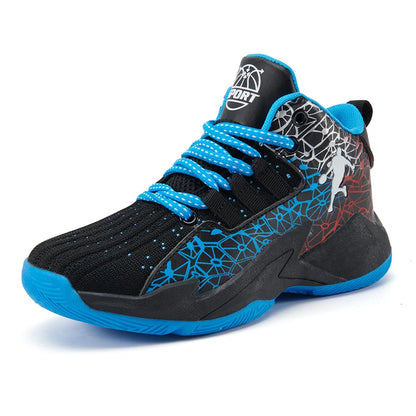 Children‘s Basketball Shoes, Non-slip, Breathable Basketball Training Sneakers,  Lace-up Boys Girls Basketball  Athletic Shoes