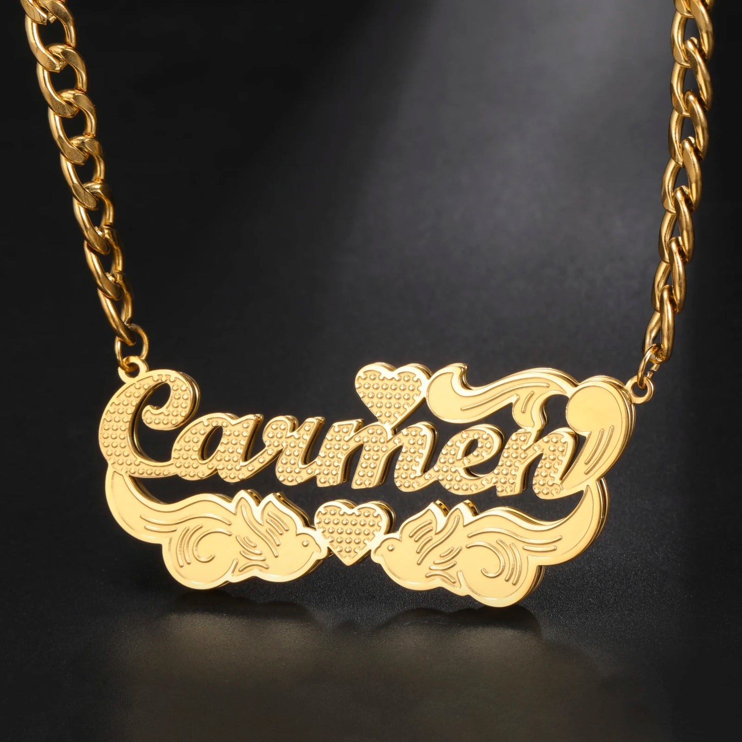 Sipuris Custom Name Necklace For Women Golden Choker Stainless Steel Personalized Corrosion Process Jewelry Wedding Gifts
