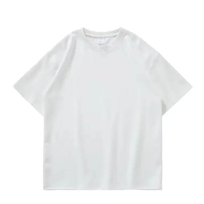 Black, White, COLORS,  GSM 500g Heavy-duty Pure Cotton T-shirt,  Thickened,  Threaded,  Round Neck,Short Sleeves,Half Sleeve Tees.